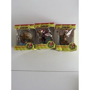Vintage Scooby Doo Christmas Holiday Ornaments Lot of 3 Trevco 2002 Cartoon Net